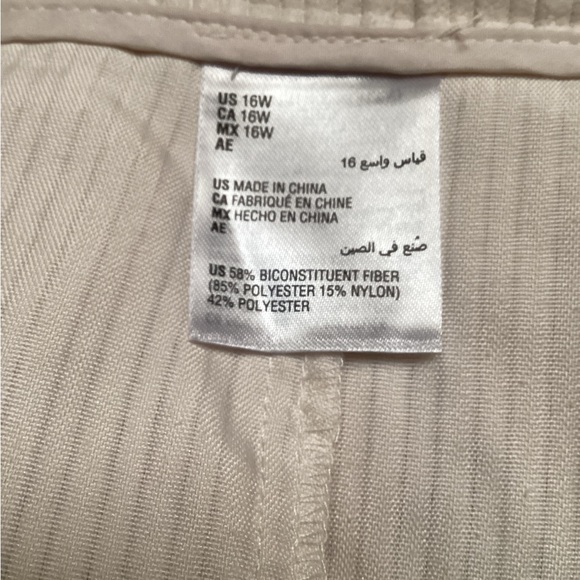 AND NOW THIS wide leg pant, size 16W, color Bone (cream) - Picture 6 of 6